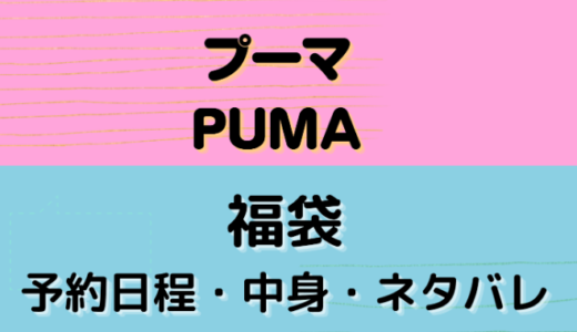 PUMA(プーマ)福袋予約2024！中身/ネタバレ※画像もあり